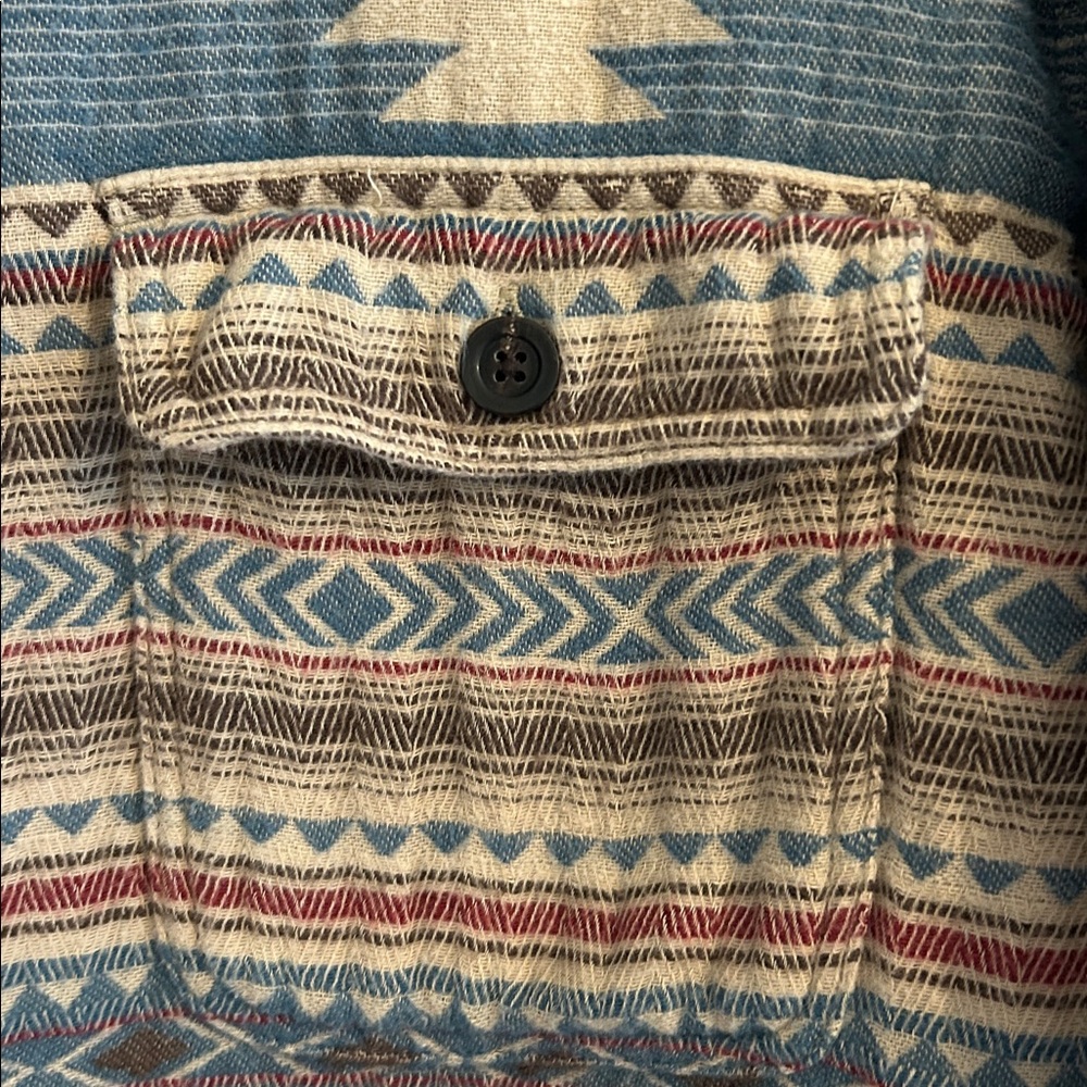 Faherty Men’s Southwestern Pattern Long Sleeve Button Up Shirt Flannel XL - Picture 4 of 5